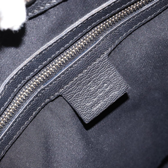 GUCCI Shoulder Bag Leather Black Gold 154392 Auth ka220