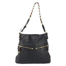 GUCCI Shoulder Bag Leather Black Gold 154392 Auth ka220-13