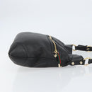 GUCCI Shoulder Bag Leather Black Gold 154392 Auth ka220-3
