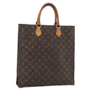 LOUIS VUITTON Monogram Sac Plat Hand Bag M51140 LV Auth ka2202-1