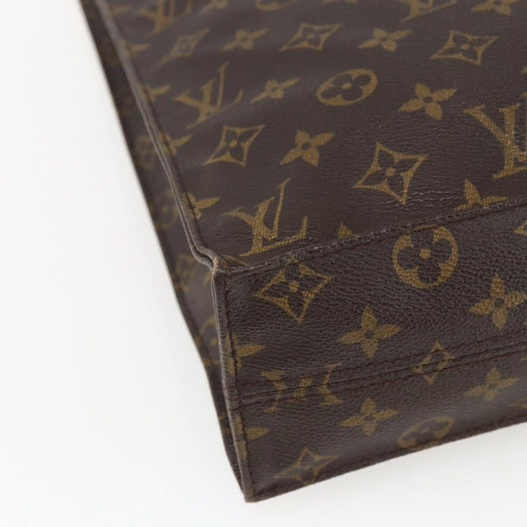 LOUIS VUITTON Monogram Sac Plat Hand Bag M51140 LV Auth ka2202