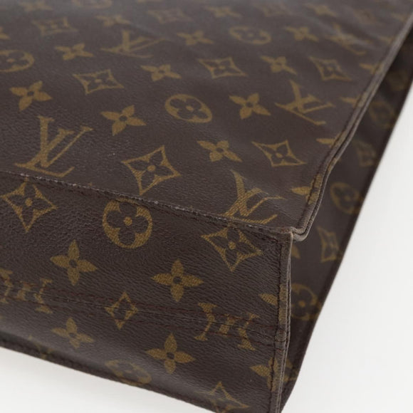 LOUIS VUITTON Monogram Sac Plat Hand Bag M51140 LV Auth ka2202