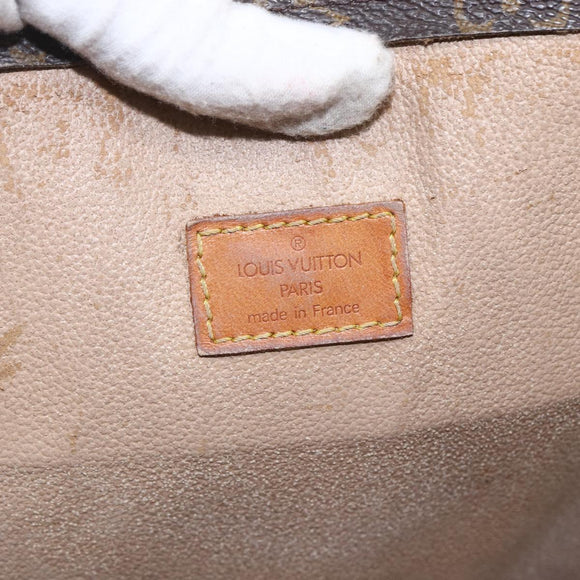 LOUIS VUITTON Monogram Sac Plat Hand Bag M51140 LV Auth ka2202