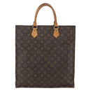 LOUIS VUITTON Monogram Sac Plat Hand Bag M51140 LV Auth ka2202-2