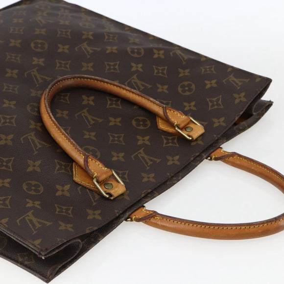 LOUIS VUITTON Monogram Sac Plat Hand Bag M51140 LV Auth ka2202