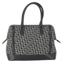 Christian Dior Trotter Canvas Boston Bag Black Silver Auth ka2203V-3