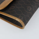 Christian Dior Honeycomb Canvas Chain Shoulder Bag PVC Black Gold Auth ka2204-11