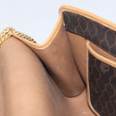 Christian Dior Honeycomb Canvas Chain Shoulder Bag PVC Black Gold Auth ka2204-18