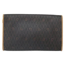Christian Dior Honeycomb Canvas Chain Shoulder Bag PVC Black Gold Auth ka2204-3