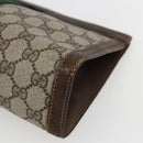 GUCCI GG Supreme Web Sherry Line Clutch Bag PVC Beige 67 014 2125 Auth ka2207-14