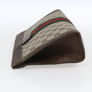 GUCCI GG Supreme Web Sherry Line Clutch Bag PVC Beige 67 014 2125 Auth ka2207-3