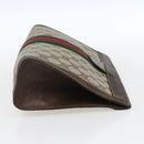 GUCCI GG Supreme Web Sherry Line Clutch Bag PVC Beige 67 014 2125 Auth ka2207-4