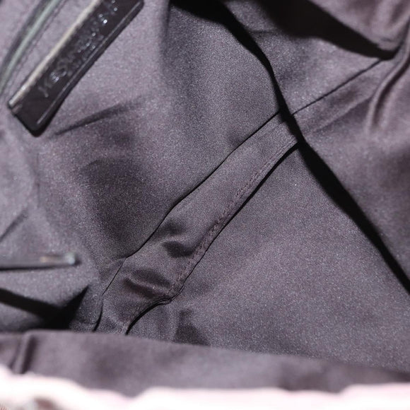 SAINT LAURENT Tote Bag Canvas Pink Silver 123435 Auth ka221