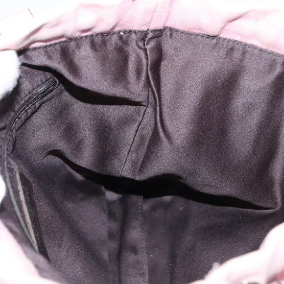 SAINT LAURENT Tote Bag Canvas Pink Silver 123435 Auth ka221