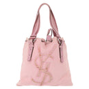 SAINT LAURENT Tote Bag Canvas Pink Silver 123435 Auth ka221-2