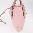 SAINT LAURENT Tote Bag Canvas Pink Silver 123435 Auth ka221-4