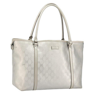 GUCCI GG Implementation Tote Bag Silver 197953 Auth ka2232