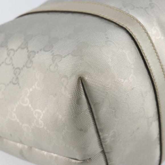 GUCCI GG Implementation Tote Bag Silver 197953 Auth ka2232