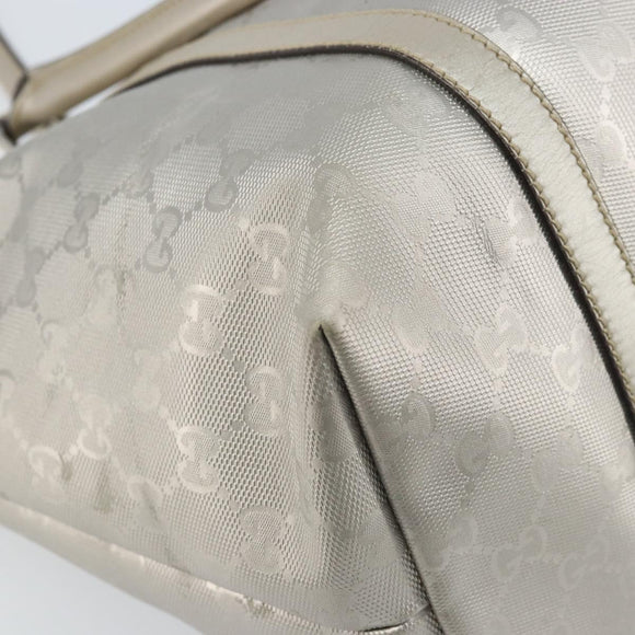 GUCCI GG Implementation Tote Bag Silver 197953 Auth ka2232