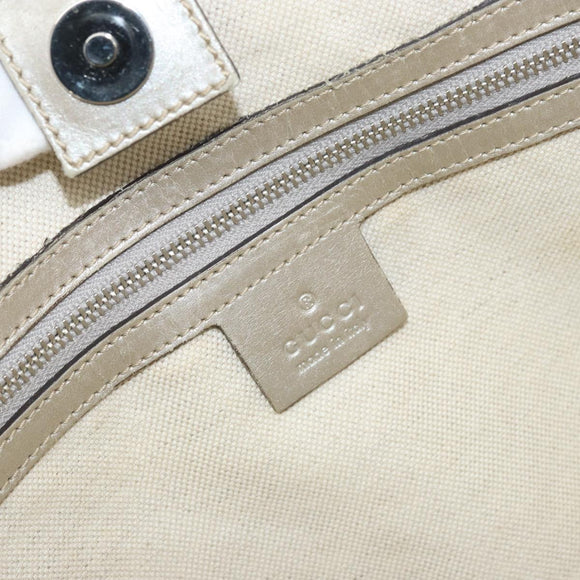 GUCCI GG Implementation Tote Bag Silver 197953 Auth ka2232