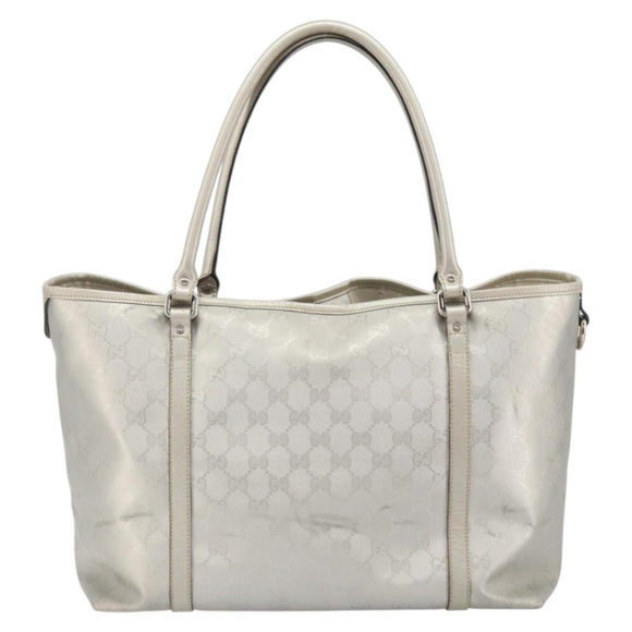 GUCCI GG Implementation Tote Bag Silver 197953 Auth ka2232