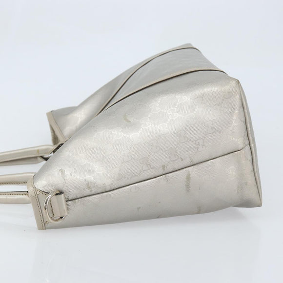 GUCCI GG Implementation Tote Bag Silver 197953 Auth ka2232