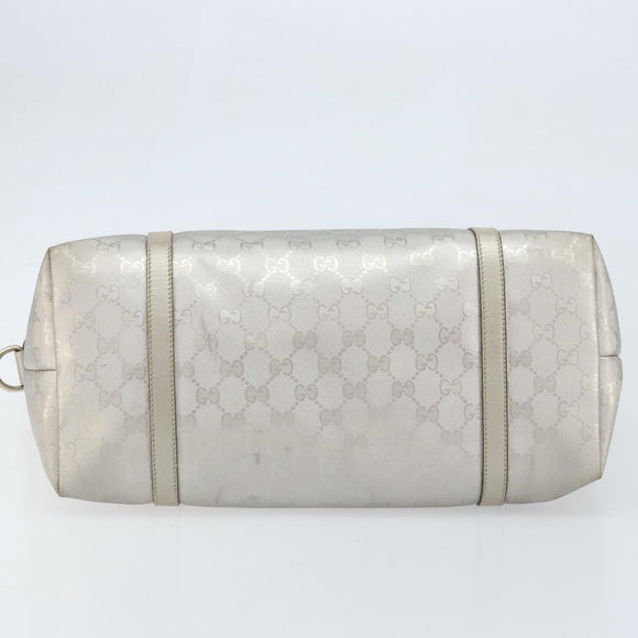 GUCCI GG Implementation Tote Bag Silver 197953 Auth ka2232