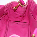 PRADA Canapa PM Handtas Canvas 2-weg Roze Goud Auth ka2235-20