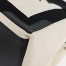BALENCIAGA Cabas S Tote Bag Canvas Black White 339933 Auth ka2236-14