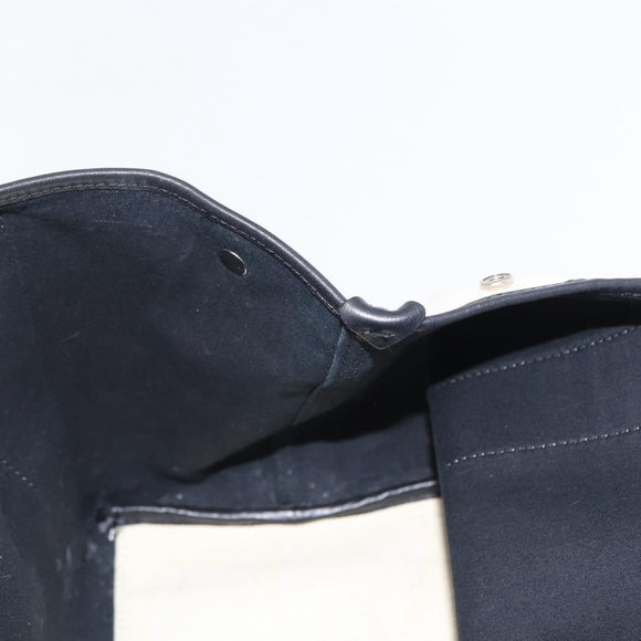 BALENCIAGA Cabas S Tote Bag Canvas Black White 339933 Auth ka2236