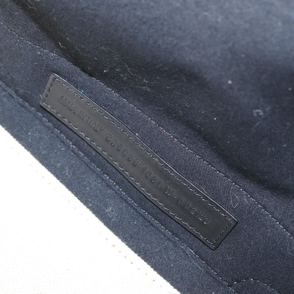 BALENCIAGA Cabas S Tote Bag Canvas Black White 339933 Auth ka2236