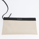 BALENCIAGA Cabas S Tote Bag Canvas Black White 339933 Auth ka2236-20