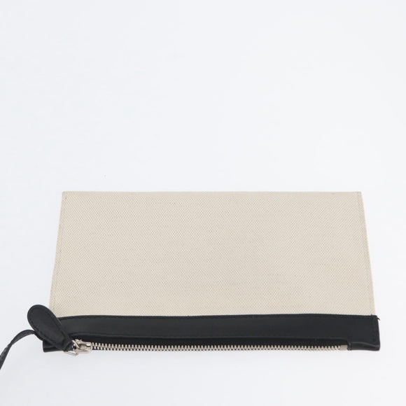 BALENCIAGA Cabas S Tote Bag Canvas Black White 339933 Auth ka2236