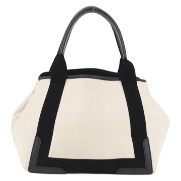 BALENCIAGA Cabas S Tote Bag Canvas Black White 339933 Auth ka2236 - 0