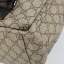 GUCCI GG Supreme Hand Bag PVC Beige Silver 140959 Auth ka2238-10
