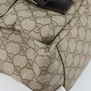 GUCCI GG Supreme Hand Bag PVC Beige Silver 140959 Auth ka2238-11