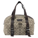 GUCCI GG Supreme Hand Bag PVC Beige Silver 140959 Auth ka2238-2