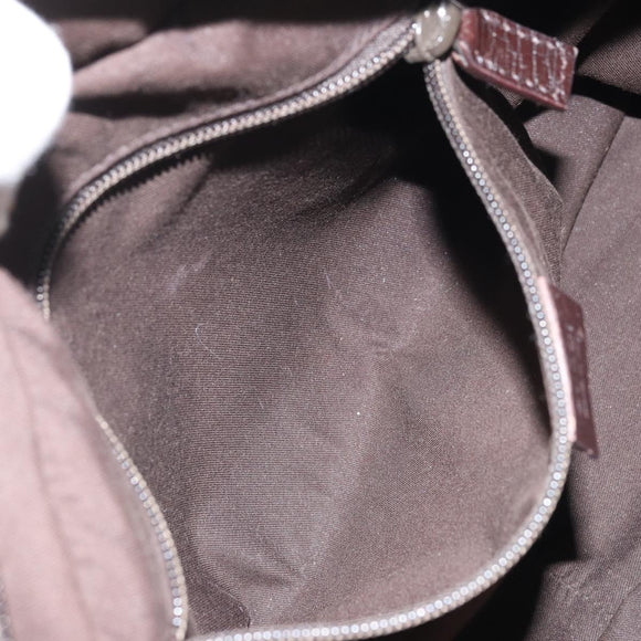 GUCCI GG Supreme Hand Bag PVC Beige Silver 140959 Auth ka2238