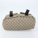 GUCCI GG Supreme Hand Bag PVC Beige Silver 140959 Auth ka2238-9