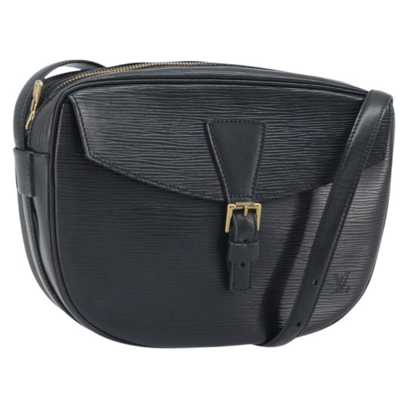 LOUIS VUITTON Epi Jeune Fille MM Shoulder Bag Black M52152 LV Auth ka2241