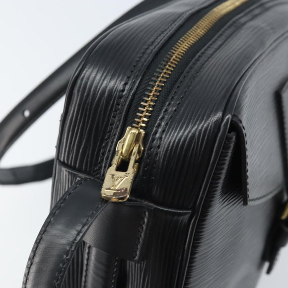 LOUIS VUITTON Epi Jeune Fille MM Shoulder Bag Black M52152 LV Auth ka2241