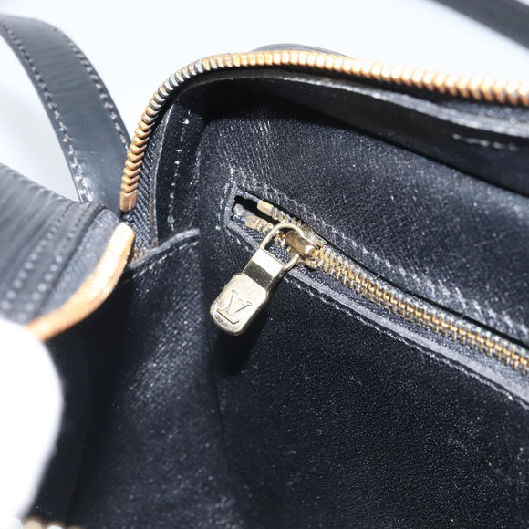 LOUIS VUITTON Epi Jeune Fille MM Shoulder Bag Black M52152 LV Auth ka2241