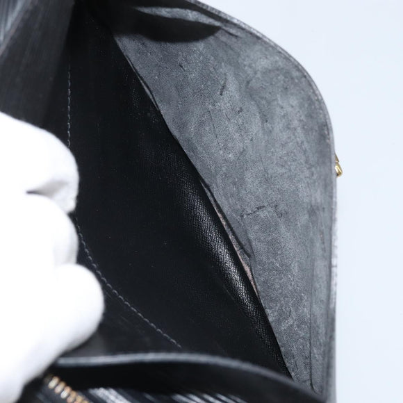 LOUIS VUITTON Epi Jeune Fille MM Shoulder Bag Black M52152 LV Auth ka2241