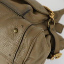 Chloe Paddington Hand Bag Leather Beige Gold Silver Auth ka2248SAV-10