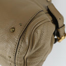 Chloe Paddington Hand Bag Leather Beige Gold Silver Auth ka2248SAV-12