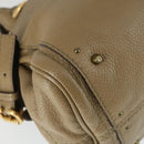 Chloe Paddington Hand Bag Leather Beige Gold Silver Auth ka2248SAV-13