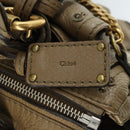 Chloe Paddington Hand Bag Leather Beige Gold Silver Auth ka2248SAV-16