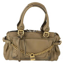 Chloe Paddington Hand Bag Leather Beige Gold Silver Auth ka2248SAV-2