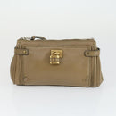 Chloe Paddington Hand Bag Leather Beige Gold Silver Auth ka2248SAV-26