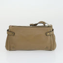 Chloe Paddington Hand Bag Leather Beige Gold Silver Auth ka2248SAV-27